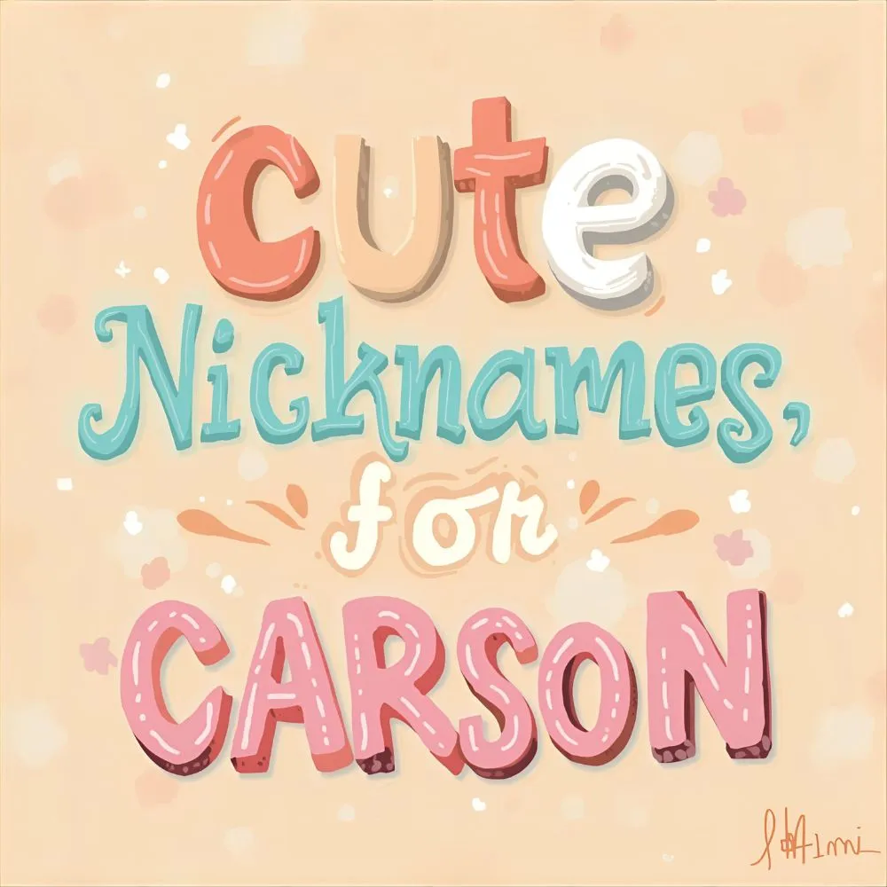 Cute Nicknames for Carson
