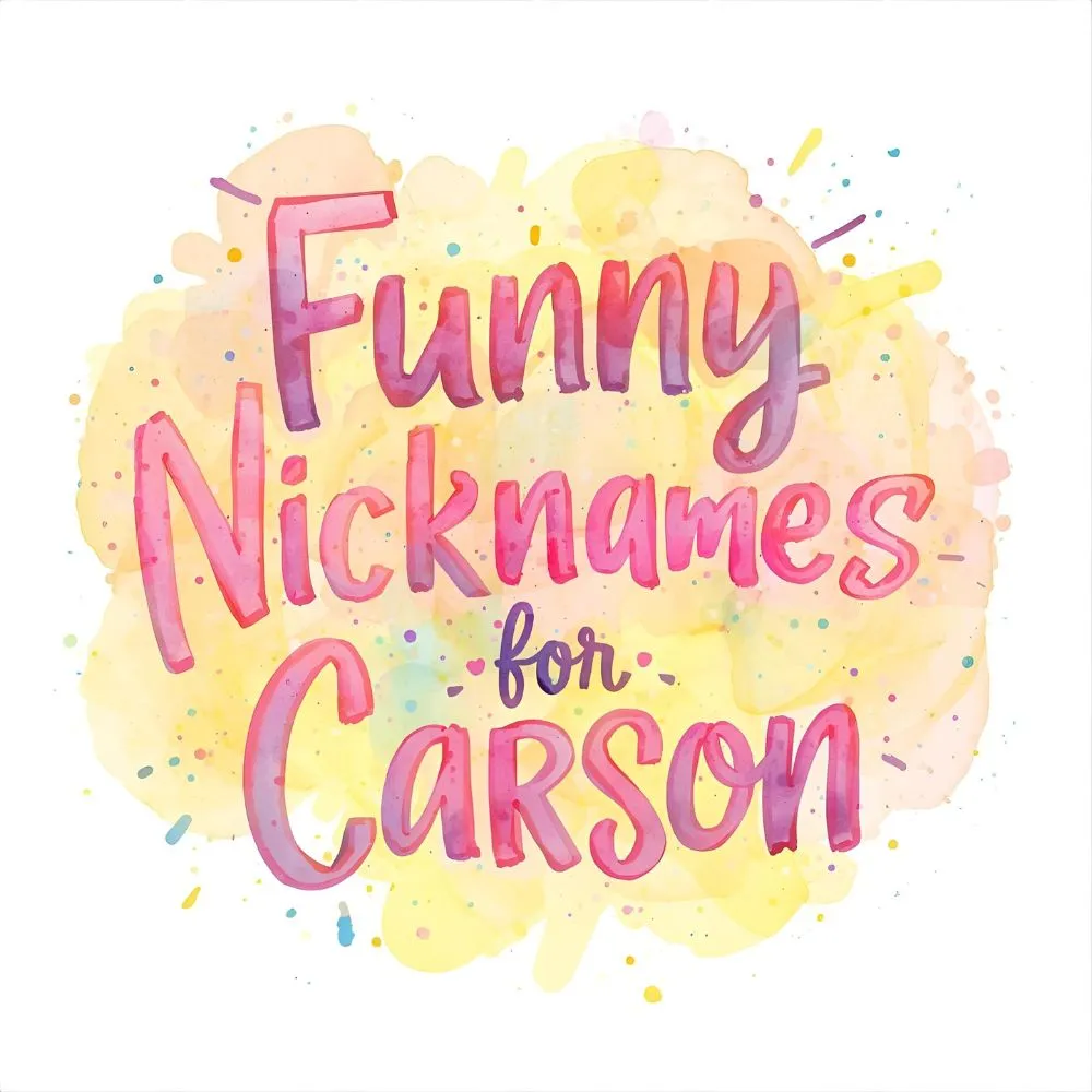 Funny Nicknames for Carson