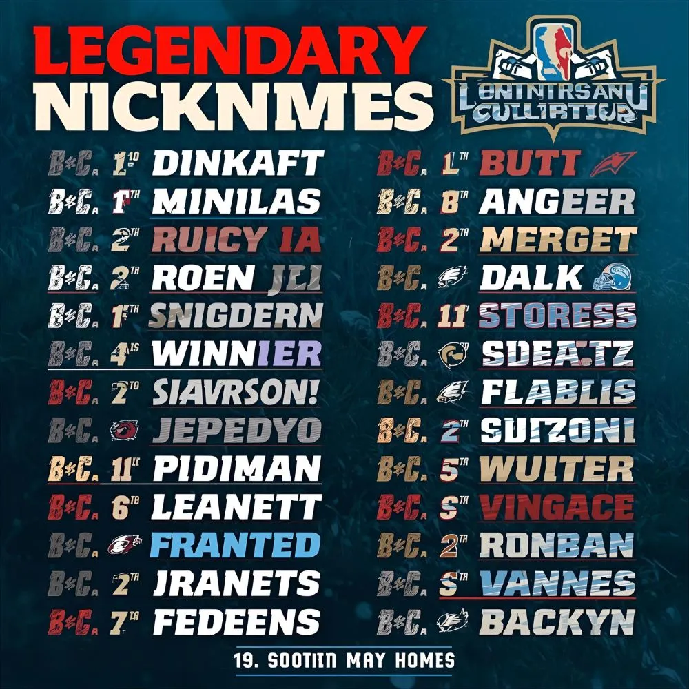 Legendary sports Nicknames