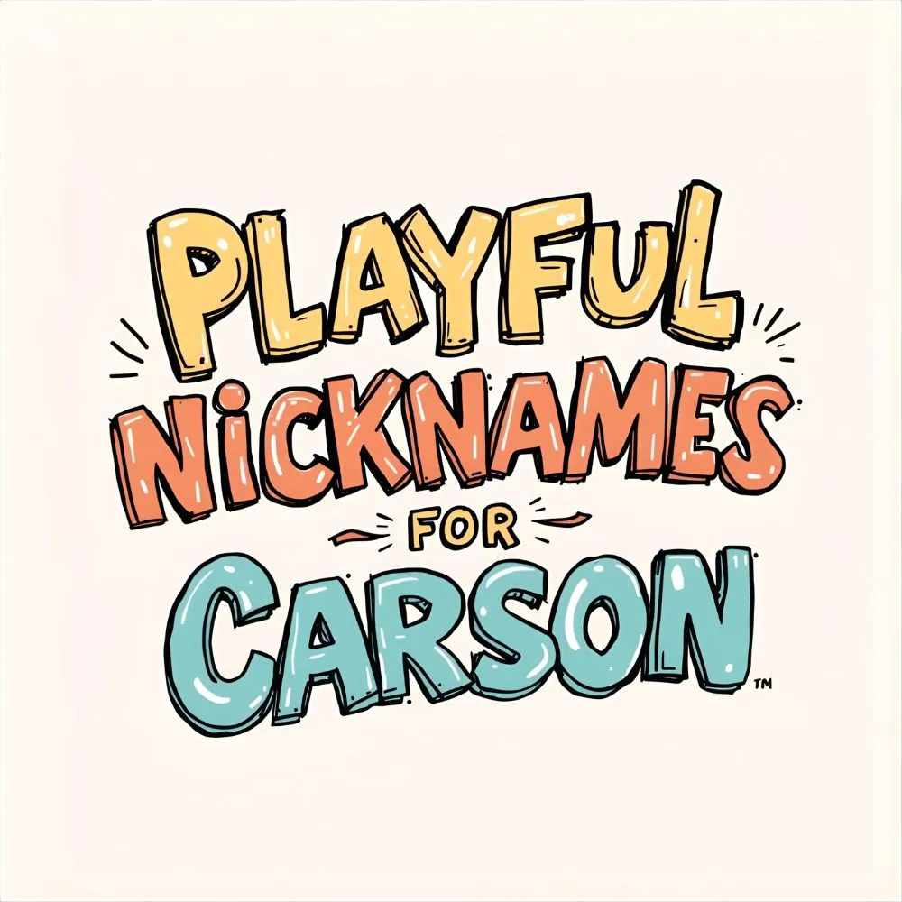 Playful Nicknames for Carson