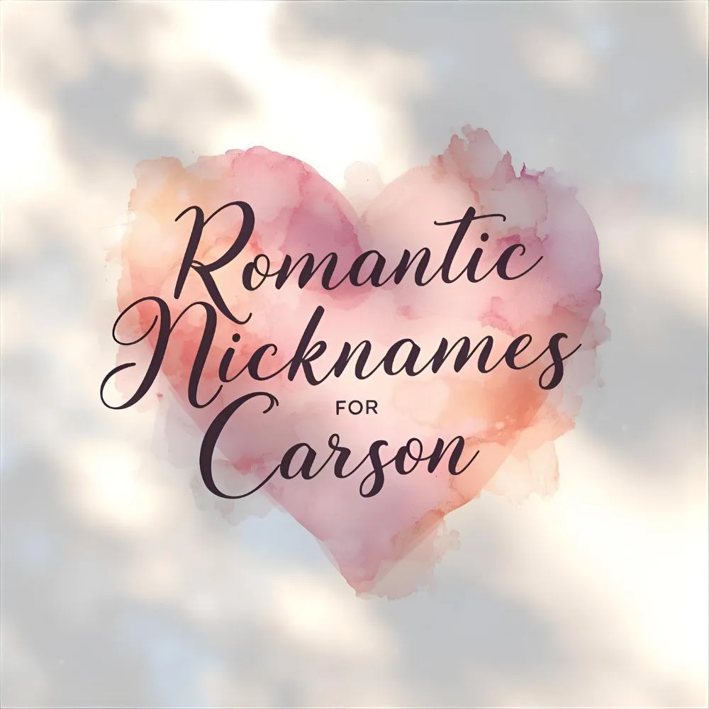Romantic Nicknames for Carson 