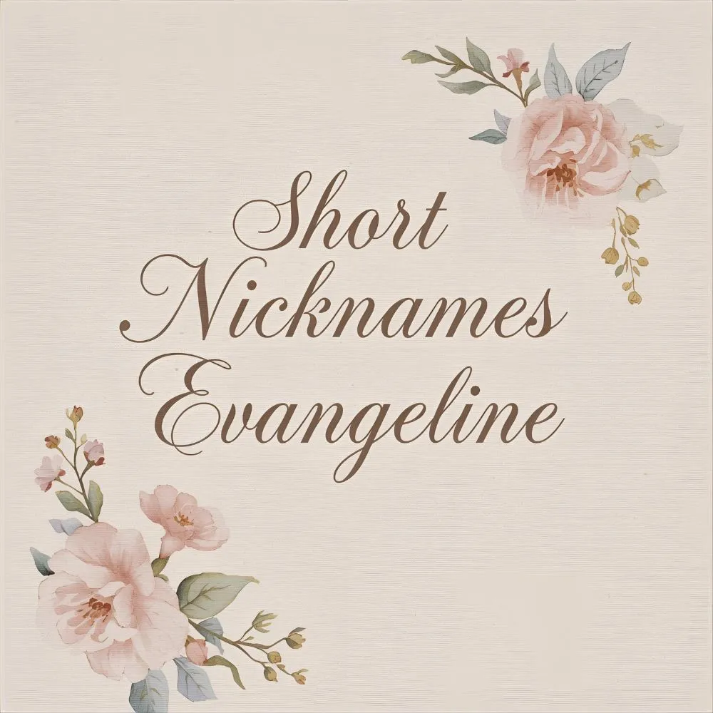 Short Nicknames for Evangeline