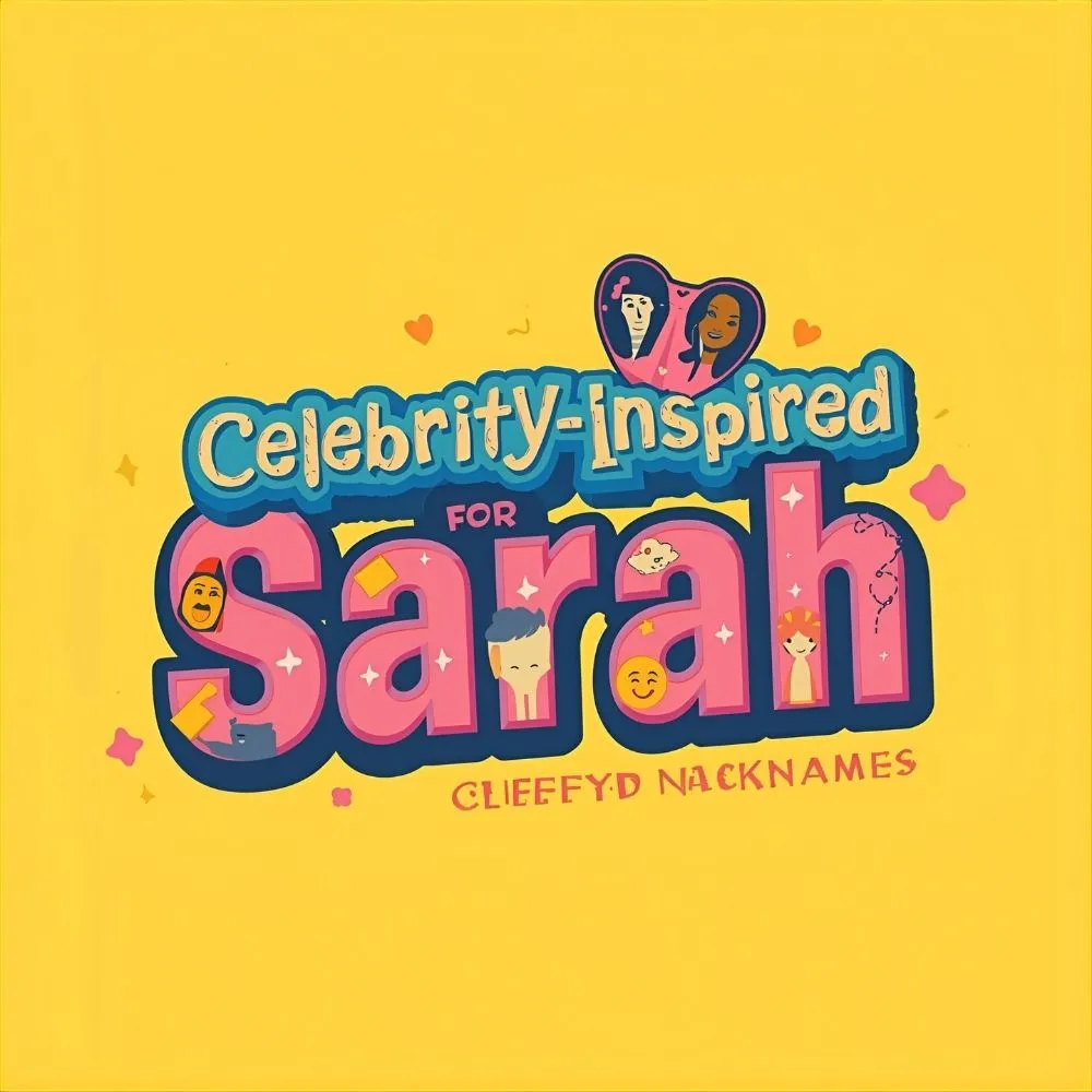 Celebrity Inspired Nicknames for Sarah