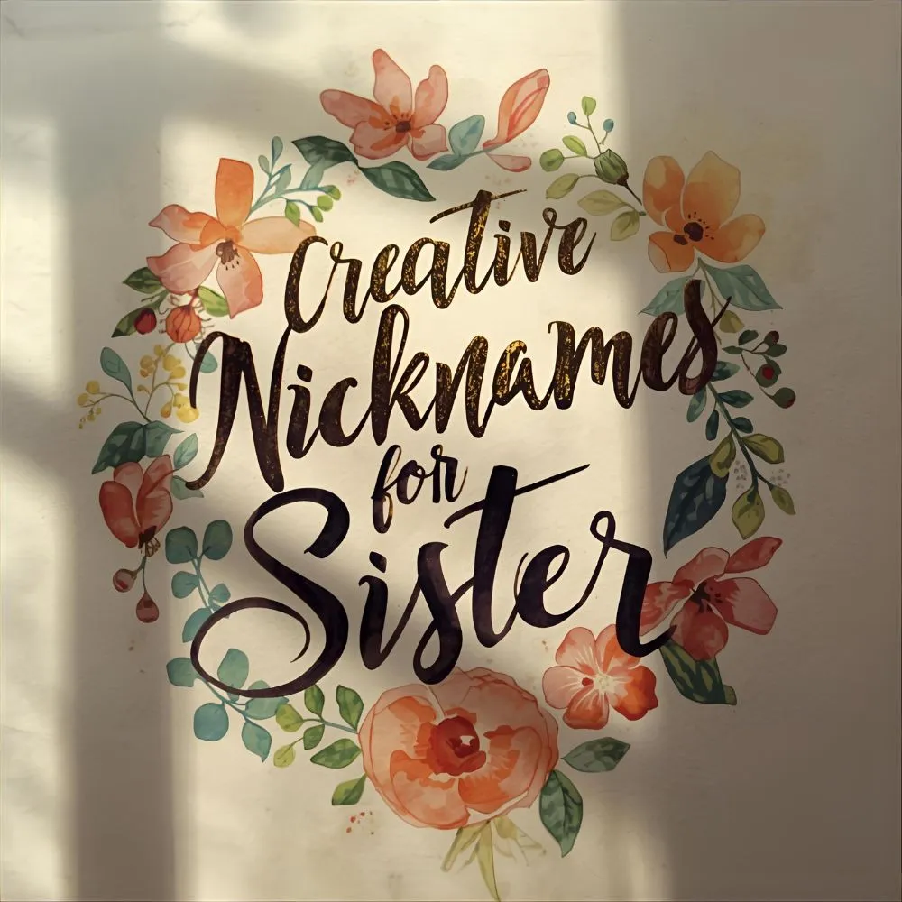 Creative Nicknames for Sister