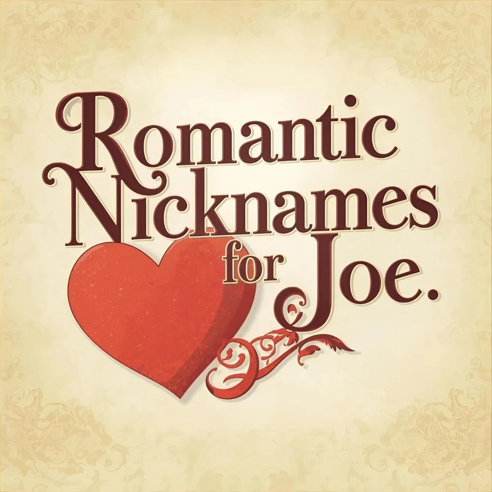 Romantic Nicknames for Joe
