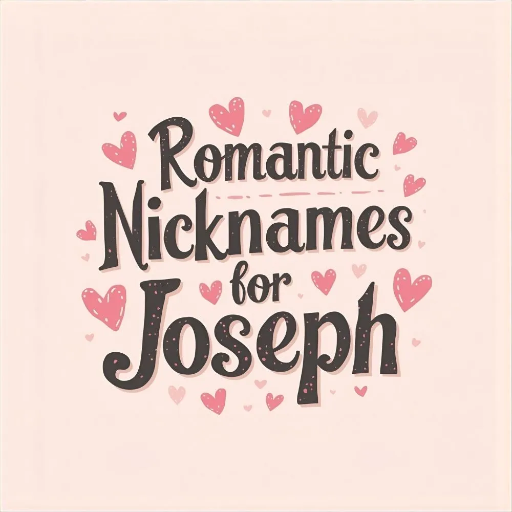 Romantic Nicknames for Joseph