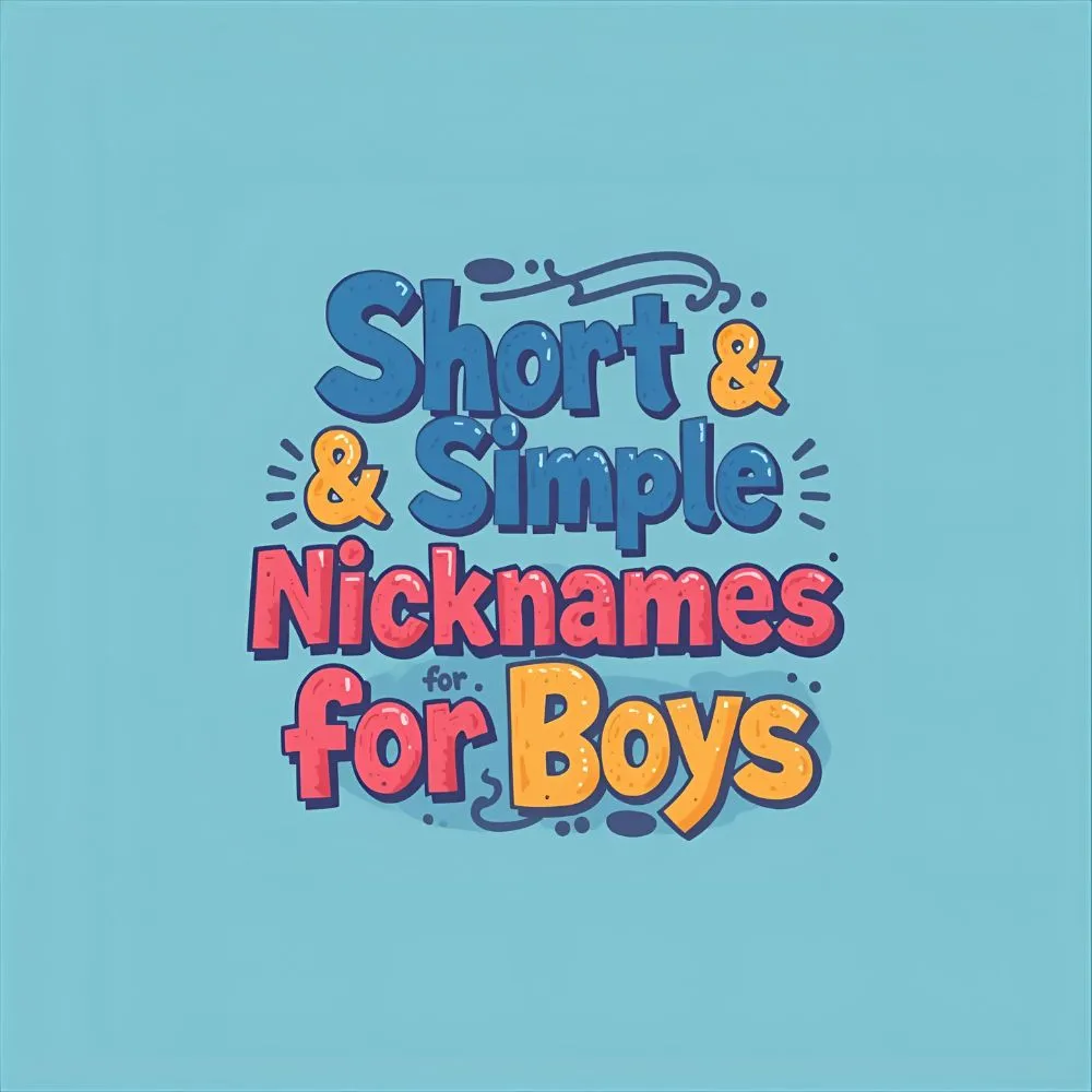 Short & Simple Nicknames for Boys