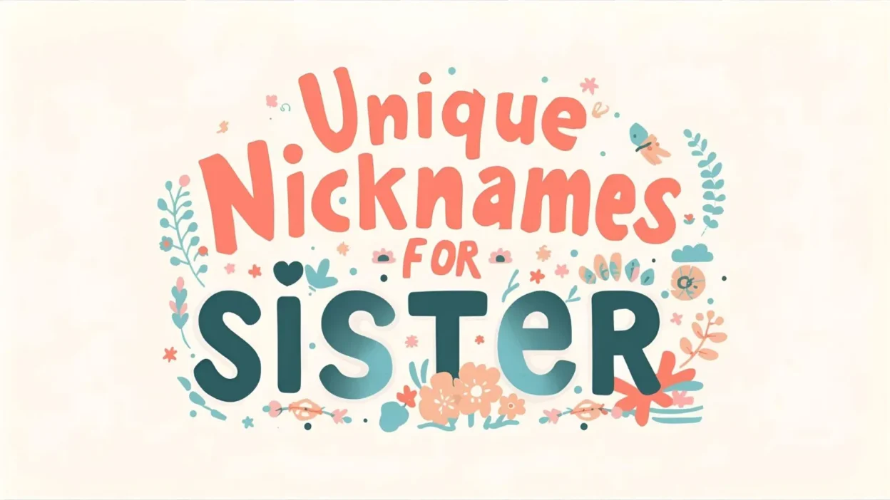 Unique Nicknames for Sister